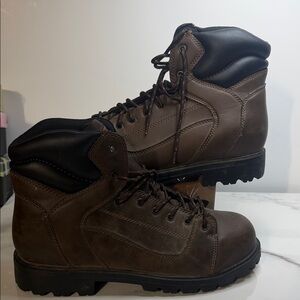 Brahma Men's Leather Brown Steel Toe Work Boot